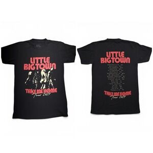 Little Big Town Take Me Home Tour 2024 Black Graphic T-Shirt Womens Small Cotton